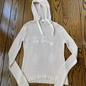 Vintage Havana Women’s Cream Knit Hoodie Sweater Size Medium